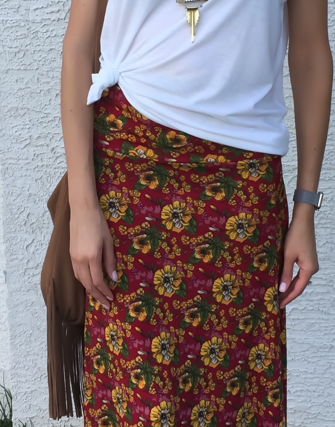 LuLaRoe Magenta Maxi Skirt